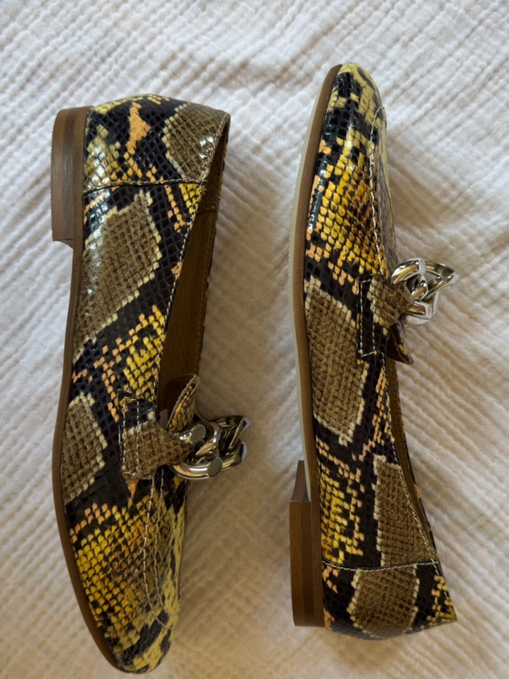 Donald Pliner Leather Snake Embossed Nolin Loafers - Picture 11 of 16